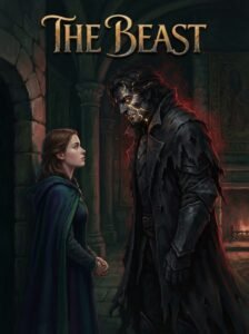 The Beast Urdu novel by Areej Shah cover showing Eshal confronting the masked Zayan