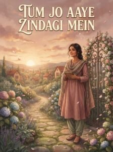 Tum Jo Aaye Zindagi Mein Season 2 Urdu novel by Shagufta Kanwal cover showing Amsal alone in a quiet garden