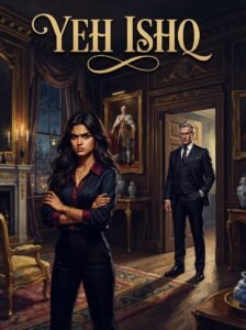 Yeh Ishq Urdu novel by Hamna Tanveer cover showing Daneen standing in an opulent room