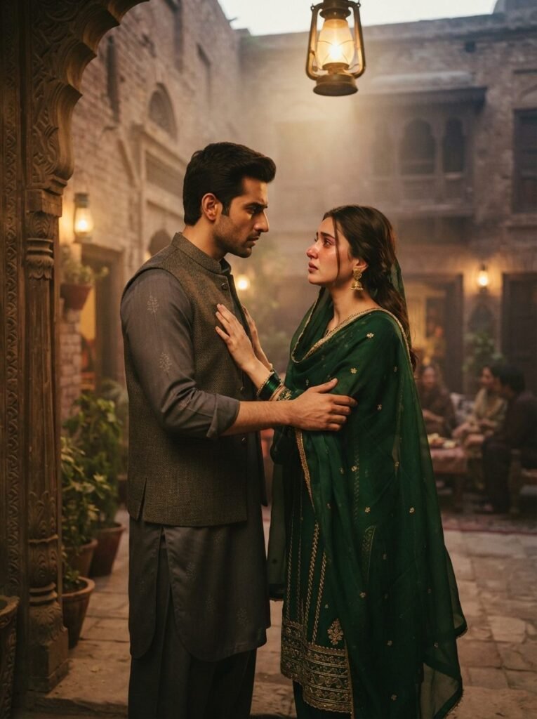 Deedar e Ishqam Urdu novel by Areej Shah cover showing a couple in traditional clothing
